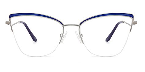 prada cateye semi rimless glasses